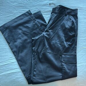 Zara Satin Cargo Pants